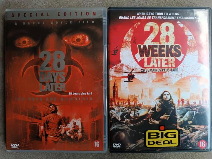 28 Days Later & 28 Weeks Later - DVD Set, Cd's en Dvd's, Dvd's | Horror, Vampiers of Zombies, Boxset, Vanaf 16 jaar, Ophalen of Verzenden