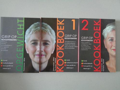 Grip op Koolhydraten - Op Gewicht - Kookboek 1 - Kookboek 2, Boeken, Gezondheid, Dieet en Voeding, Zo goed als nieuw, Dieet en Voeding