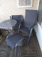 tuinset tuinstoelen tuintafel, Ophalen, Aluminium, Zo goed als nieuw, Hocker