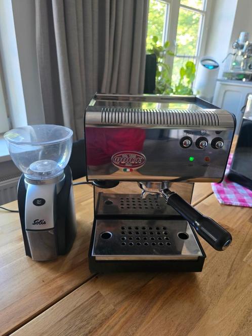 Quick Mill 2820 met Solis bonenmaler, Witgoed en Apparatuur, Koffiemachine-accessoires, Gebruikt, Ophalen of Verzenden