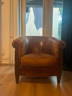 Chesterfield Club Fauteuil Camel kleur Klassiek & Comfort, Huis en Inrichting, Stoelen, Ophalen, Bruin, Klassiek Engels, Eén