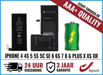 Nieuwe iPhone Batterij Accu 4 5 SE 6 7 8 X 11 12 13 14 15 A+ beschikbaar voor biedingen