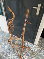 2 rotan retro vintage plantenstandaarden, Huis en Inrichting, Woonaccessoires | Overige, Ophalen, Gebruikt