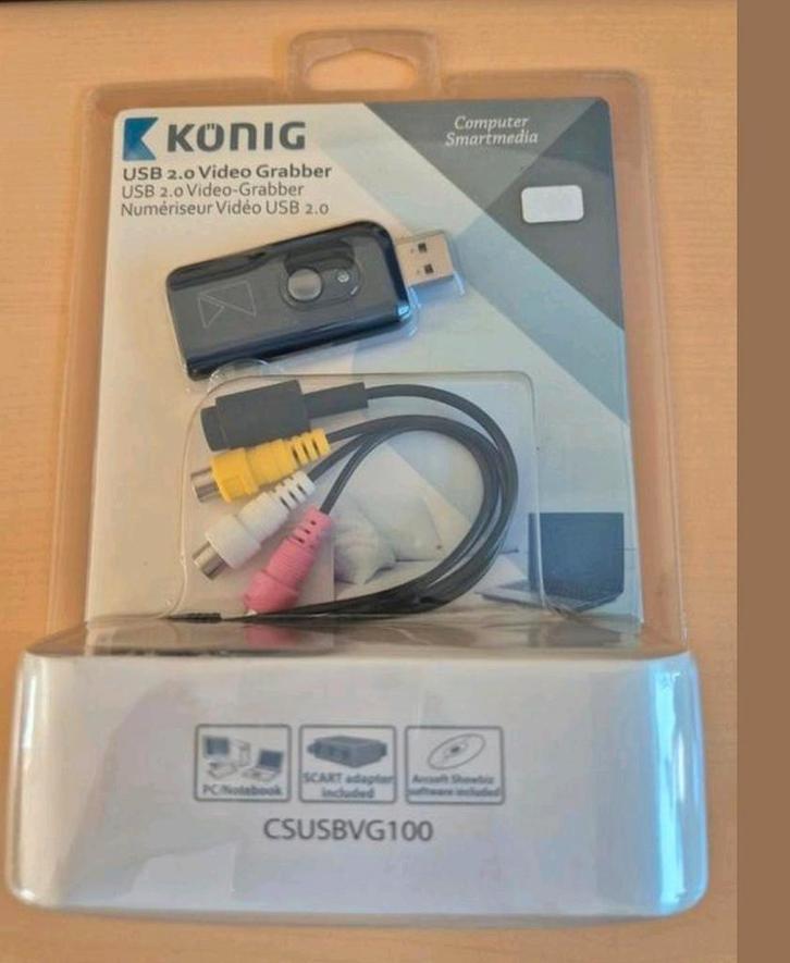 König USB 2.0 Video Grabber CSUSBVG100 - Nieuw in verpakking, Computers en Software, Capture cards, Nieuw, Ophalen of Verzenden