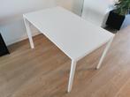 Witte tafel 125x75cm, Huis en Inrichting, Tafels | Eettafels, Ophalen, 100 tot 150 cm, 50 tot 100 cm, Zo goed als nieuw