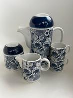 Theeservies bloem Oost-Friesland blauw wit, Huis en Inrichting, Keuken | Servies, Overige typen, Ophalen of Verzenden, Zo goed als nieuw