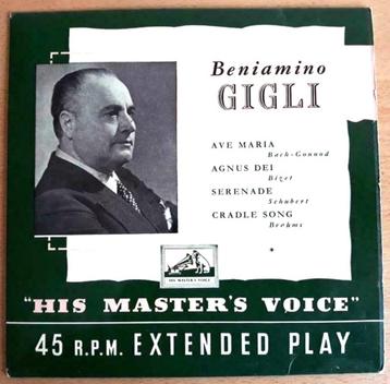 Beniamino Gigli ‎– Ave Maria - His Master's Voice –7 EB 6013 beschikbaar voor biedingen