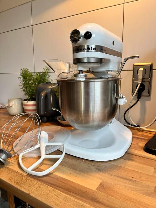 Kitchenaid Heavy Duty K5 wit — gereviseerde keukenmixer, Witgoed en Apparatuur, Keukenmixers, Refurbished, 4 liter of meer, 3 snelheden of meer