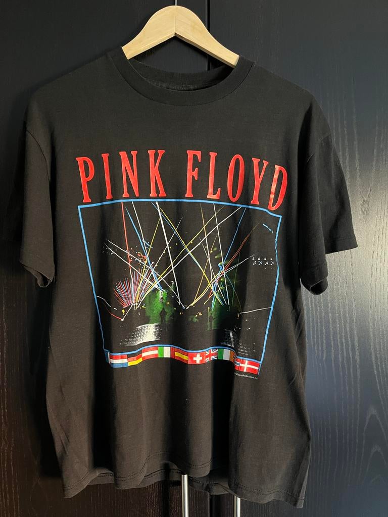 Vintage Pink Floyd 1987 Tour Shirt - Zeldzaam!, Ophalen of Verzenden, Zo goed als nieuw, Maat 52/54 (L), Zwart