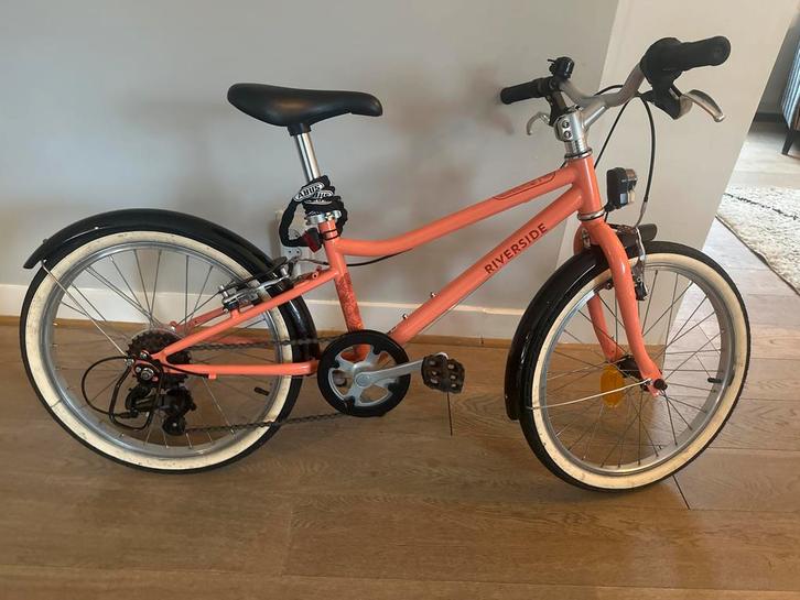 Zgan! Decathlon Riverside 500 Kinderfiets 20 inch, Fietsen en Brommers, Fietsen | Meisjes, Zo goed als nieuw, 20 inch, Handrem