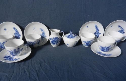 Royal Copenhagen 15 delig servies Blue flowers ca. 1960 MINT, Antiek en Kunst, Antiek | Keramiek en Aardewerk, Ophalen of Verzenden