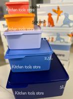 Tupperware opbergdozenset vierkant bewaarbak voorraaddoos, Ophalen of Verzenden, Zo goed als nieuw