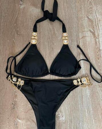 Nieuw bikini zwart met Strasstenen maat M beschikbaar voor biedingen
