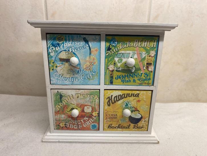 Houten Thee Kastje, Antiek en Kunst, Curiosa en Brocante, Ophalen of Verzenden