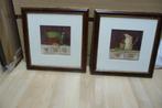 2 landelijke scilderijtjes stillevens nieuw, Minder dan 50 cm, Nieuw, Ophalen of Verzenden, Schilderij