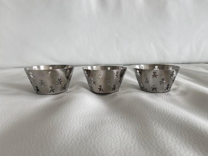 Waxinelichthouders Alessi Girotondo KingKongRVS 13 stuks, Huis en Inrichting, Woonaccessoires | Onderzetters, Zo goed als nieuw