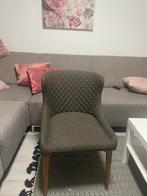 2 Taupe Lifestyle design stoelen met houten poten, Ophalen