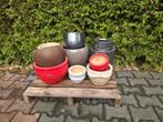 Gratis halen meerdere bloempotten, Tuin en Terras, Bloempotten, Ophalen, Gebruikt, Rond, Aardewerk