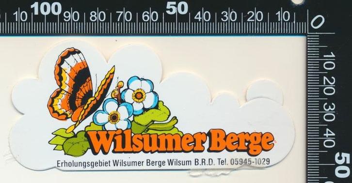 Sticker: Wilsumer Berge - Wilsum (1), Verzamelen, Stickers, Zo goed als nieuw, Bedrijf of Vereniging, Ophalen of Verzenden