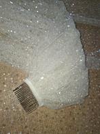 Luxe glamour glitter bruidssluier, Wit, Ophalen of Verzenden, Accessoires, AMIGA