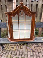 Antiek Servieskastje met Glasdeuren, Gebruikt, 25 tot 50 cm, Overige houtsoorten, Met deur(en)