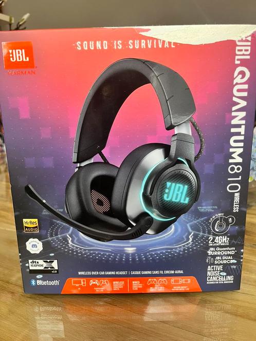 JBL Quantum 810 wireless - ZGAN - over ear gaming headset, Computers en Software, Headsets, Zo goed als nieuw, Over-ear, Draadloos