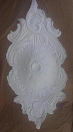 Prachtige ovale ornament van gips, +/- 50x70 cm handmade, Ophalen, Zo goed als nieuw, Metaal, Landelijk kassiek  brocant