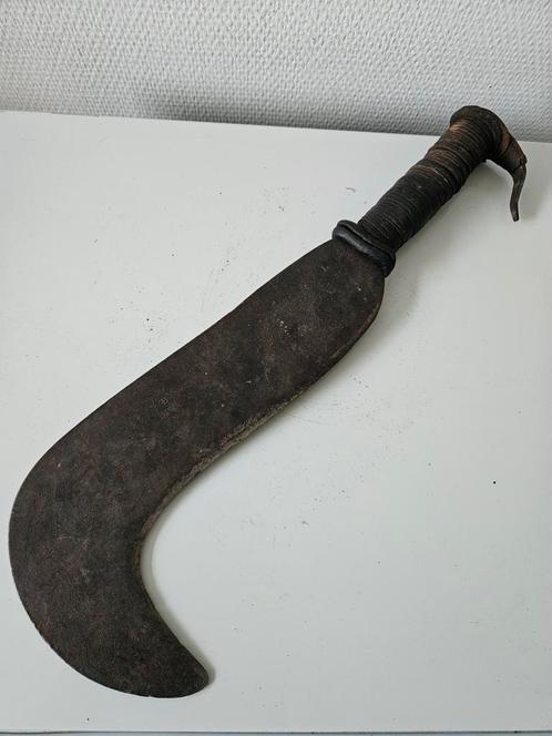 Oude Machete met Gebogen Lemmet, Antiek en Kunst, Antiek | Gereedschap en Instrumenten, Ophalen of Verzenden