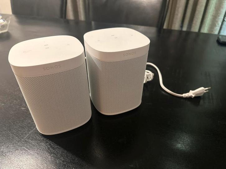 Sonos One (Gen 2) - Wit, Audio, Tv en Foto, Luidsprekers, Gebruikt, Front, Rear of Stereo speakers, Minder dan 60 watt, Sonos