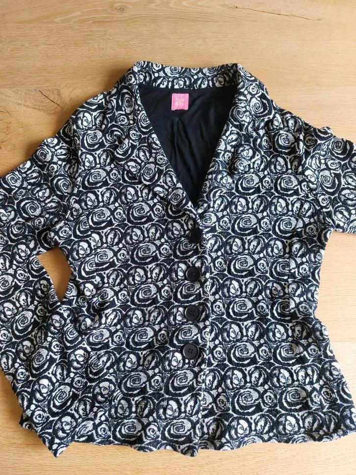 Leuk Kyra en Ko jasje maat XL (valt klein) rozenpatroon, Kleding | Dames, Jasjes, Kostuums en Pakken, Zo goed als nieuw, Jasje