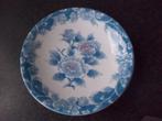 Mooi japans sierbordje in blauw met crème met standaard., Ophalen