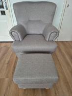 Hjort Knudsen Fauteuil met Voetenbank, Huis en Inrichting, Fauteuils, Ophalen, 75 tot 100 cm, Zo goed als nieuw, Stof
