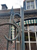Zware ijzeren poort., Tuin en Terras, Tuinhekken en Hekwerk, Ophalen, Gebruikt, IJzer, Sierhekwerk
