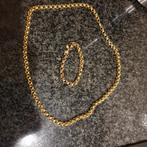 Prachtige monet jasseron ketting en armband, Sieraden, Tassen en Uiterlijk, Kettingen, Ophalen of Verzenden, Zo goed als nieuw
