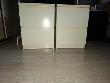 2x lade kastjes Malm