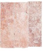 Red travertine tumbled plavuizen tegels 25m2, Huis en Inrichting, Stoffering | Tapijten en Kleden, Ophalen of Verzenden, Zo goed als nieuw