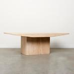 Travertin salontafel jaren 70 80 vintage design tafel, Ophalen, Overige materialen, Gebruikt, 100 tot 150 cm