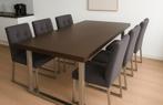 Eettafel met 6 stoelen, Ophalen, Zo goed als nieuw, 4 tot 6 stoelen