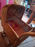 Vintage Houten Poppenwagen - Rotan Look, Ophalen of Verzenden, Gebruikt, Overige typen