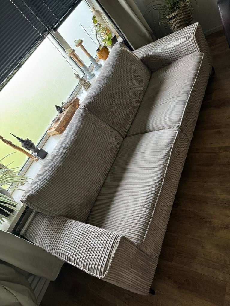 Beige ribbel bank, Ophalen, Zo goed als nieuw