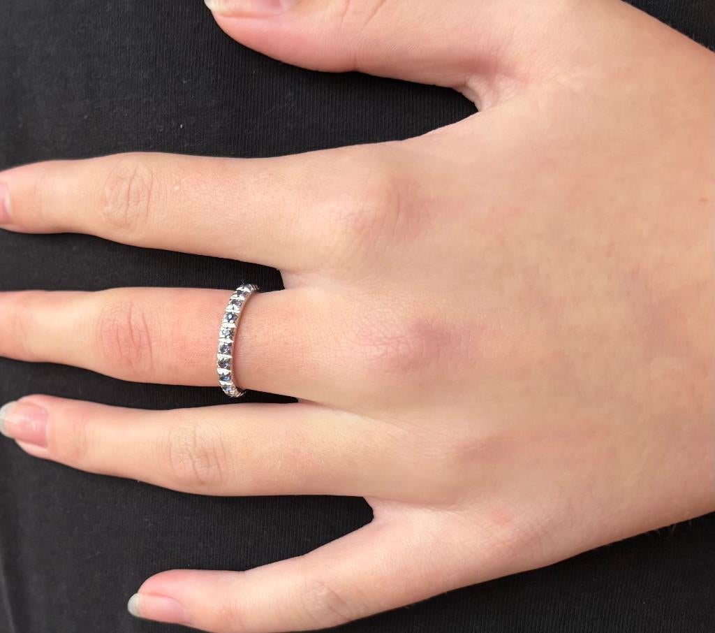 Alliance saffieren 18k gouden fraaie dames rij ring briljant