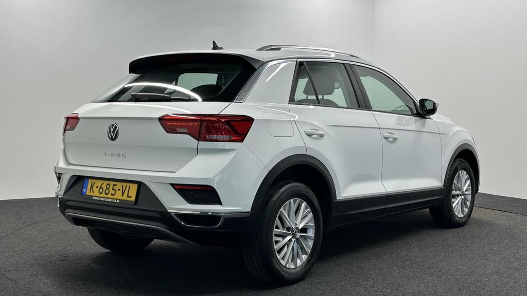 Volkswagen T-Roc 1.0 TSI Style Business CARPLAY NAVI ADAPTIE, Auto's, Volkswagen, Voorwielaandrijving, Stof, Gebruikt, Wit