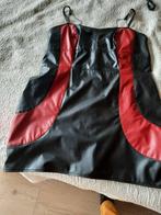 Zwart en rood PU leren jurkje, Zwart, Maat 46/48 (XL) of groter, Ophalen of Verzenden, Onbekend