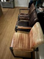 leren eettafelstoelen, Huis en Inrichting, Ophalen, Gebruikt, Leer, Drie