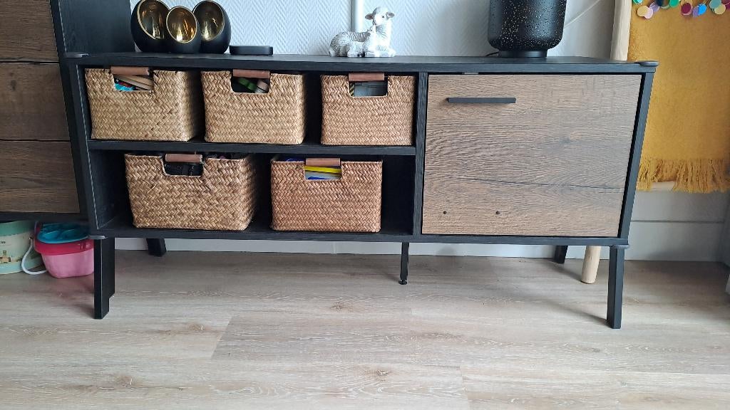 Tv meubel hout met metalen poten, Ophalen, 50 tot 100 cm, Zo goed als nieuw, Minder dan 100 cm