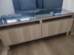 Ikea Besta TV-meubel 120 cm met zwarte glasplaat en lades, Huis en Inrichting, Kasten | Televisiemeubels, Ophalen, 100 tot 150 cm