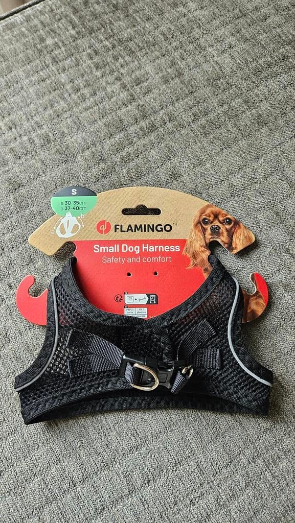 Nieuw zwart honden harnas / tuig Flamingo maat S, Ophalen of Verzenden, Nieuw
