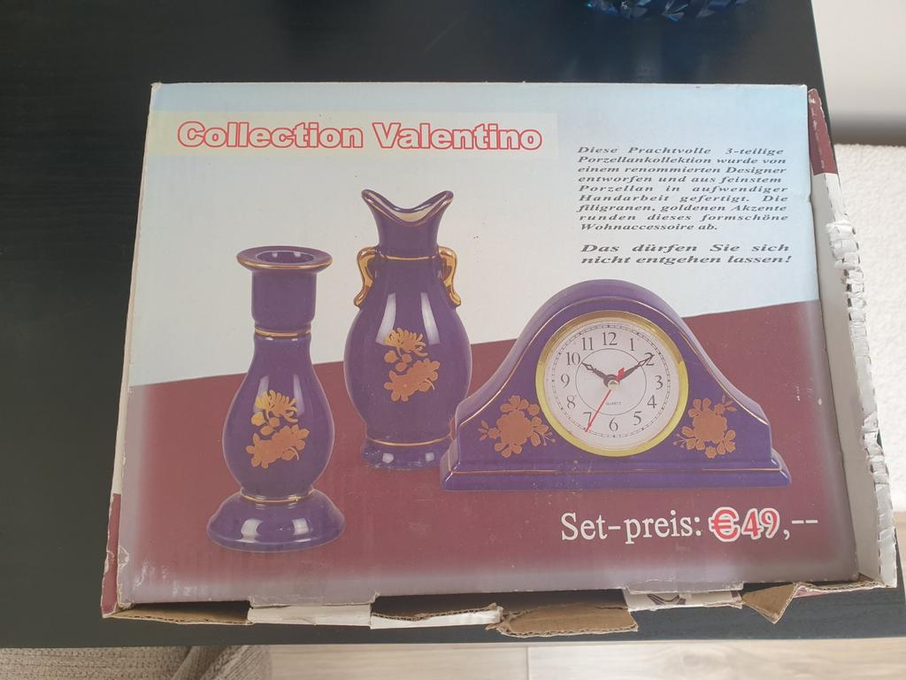 Valentino Collectie: Klok en Vazen Set, Ophalen of Verzenden