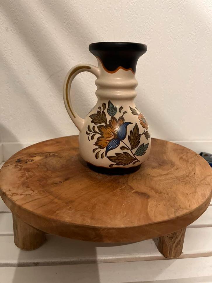 Vintage Flora Gouda Plateel Holland Handwerk vaasje, Antiek en Kunst, Antiek | Vazen, Ophalen of Verzenden