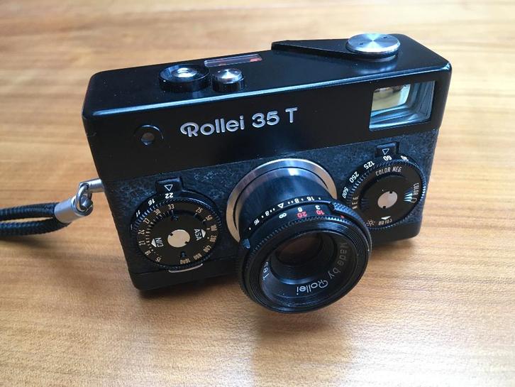 Compacte analoge camera Rollei 35T (jaren ’70, Singapore), Audio, Tv en Foto, Fotocamera's Analoog, Gebruikt, Compact, Overige Merken